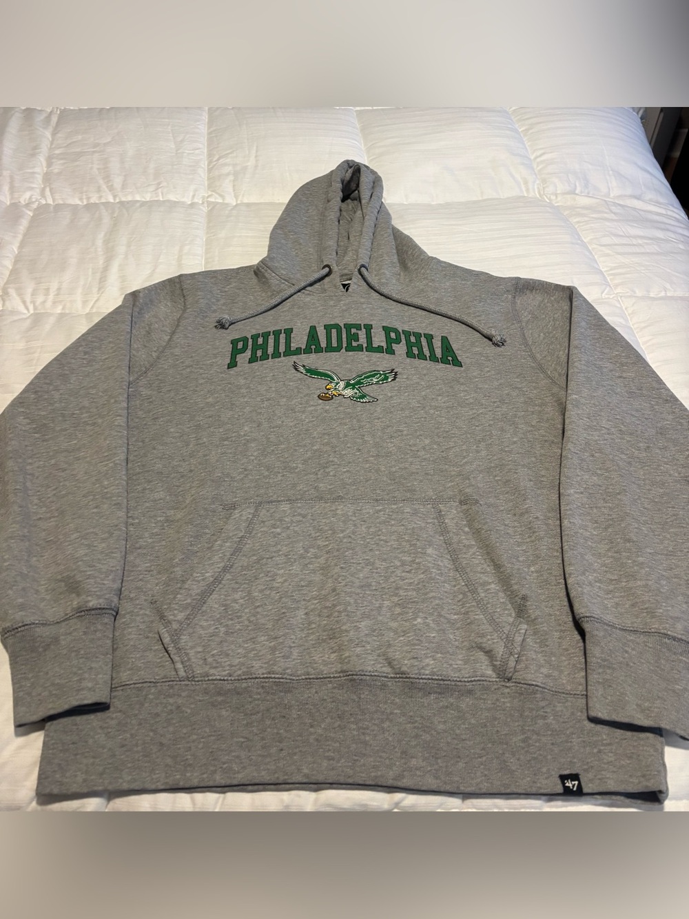 Philadelphia Eagles 47 Brand NFL Football Hoodie Size Large
